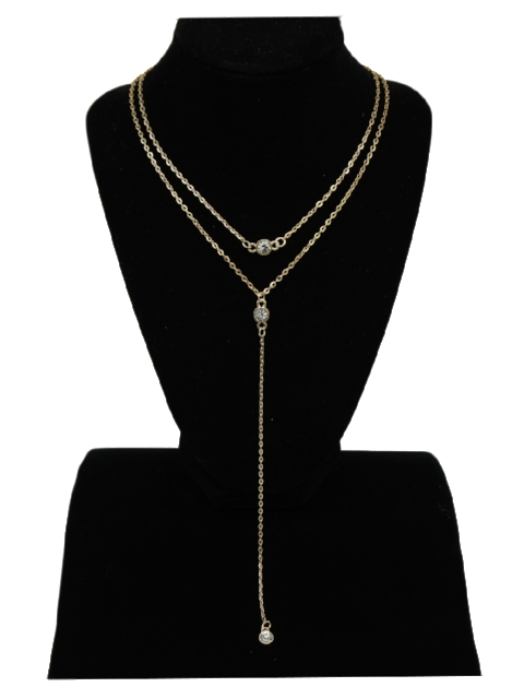Serenity Gold Lariat Necklace