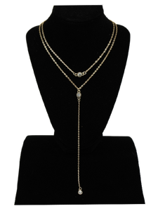 Serenity Gold Lariat Necklace