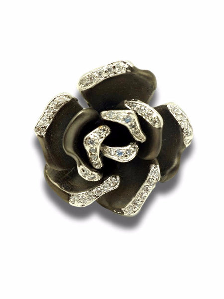 Rosa Negra Silver Statment Ring